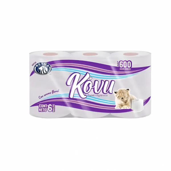 Rollo Papel Higienico Kovu 600 Hojas 48 Pz