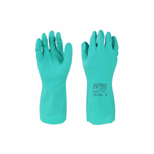 12 Pares De Guantes Verde De Nitrilo Ansell 37-175
